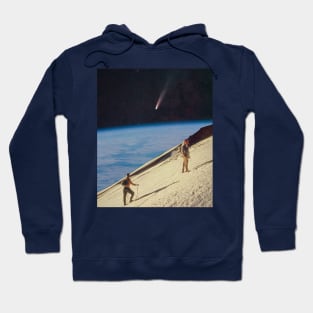 Admiring the comet while traveling -  Artwork Hoodie